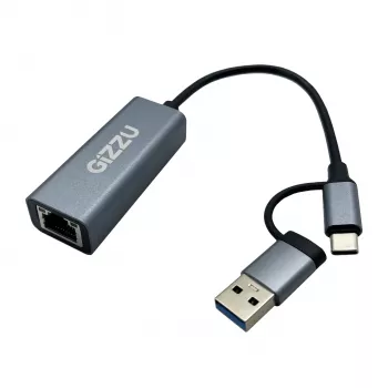 Gizzu High Speed Type-C/A zu Gigabit-Adapter Poly