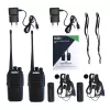 Gizzu Patrol Walkie Talkie Set PMR446 8-Kanal Zwei-Wege-Funkgerät mit VOX, Scan, Taschenlampe – Schwarz/Orange (2er-Pack)