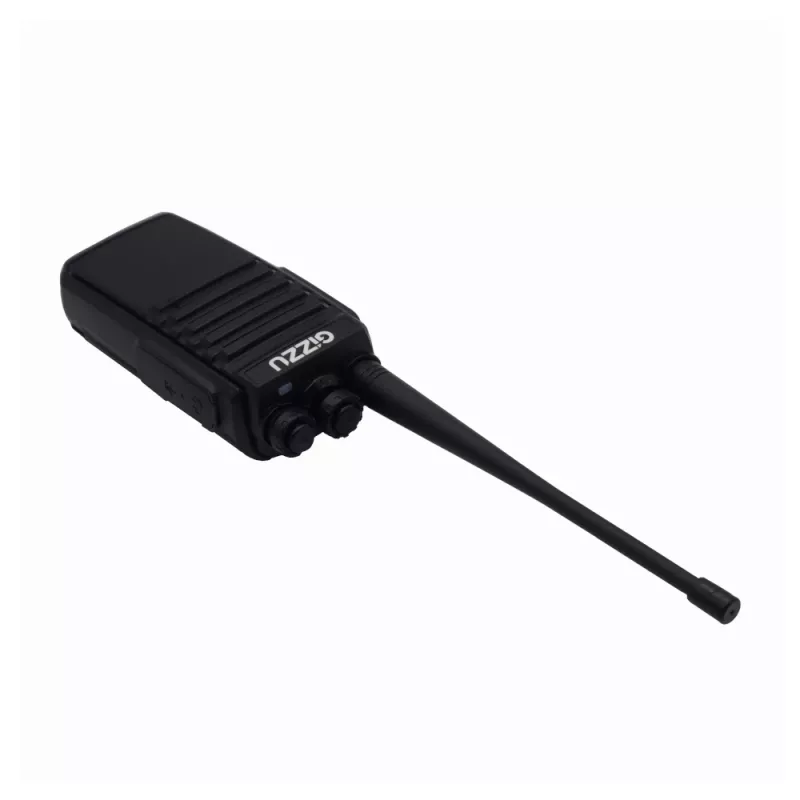 Gizzu Patrol Walkie Talkie Set PMR446 8-Kanal Zwei-Wege-Funkgerät mit VOX, Scan, Taschenlampe – Schwarz/Orange (2er-Pack)