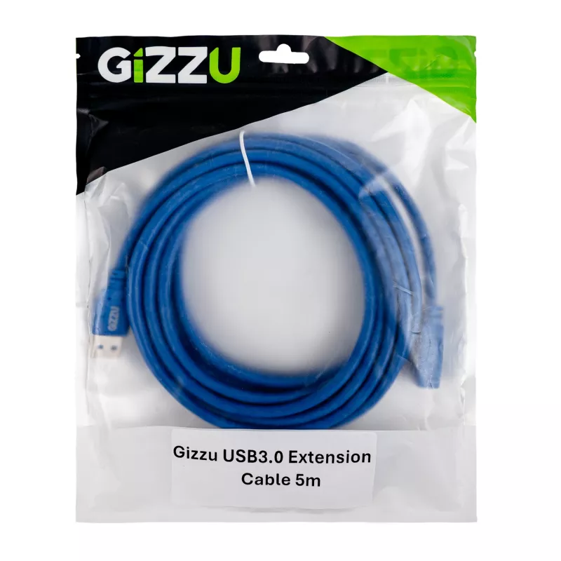 Gizzu USB 3.0 Verlängerungskabel 5m - Blau