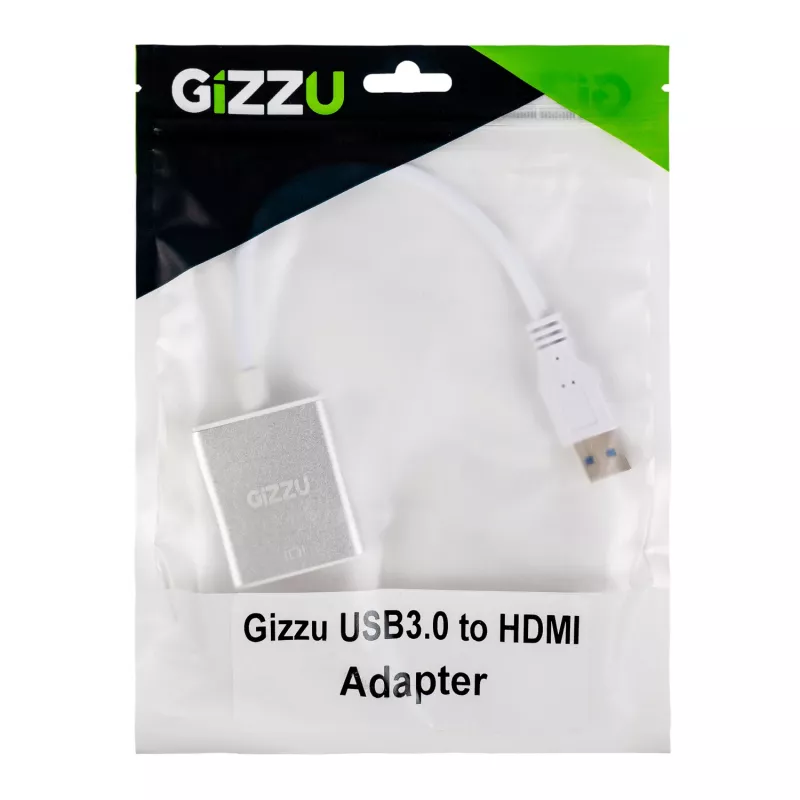 Gizzu USB 3.0 auf HDMI-Adapter - Full HD 1080p Videoausgang, Schwarz