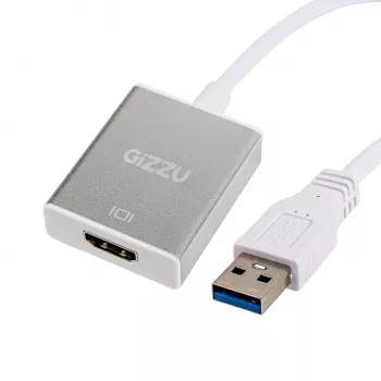 Gizzu USB 3.0 auf HDMI-Adapter - Full HD 1080p Videoausgang, Schwarz