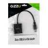 Gizzu USB 3.0 auf VGA Adapter – Full HD 1080p externer Videokonverter, USB-A Stecker auf VGA Buchse, bus-gespeist, Schwarz