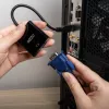 Gizzu USB 3.0 auf VGA Adapter – Full HD 1080p externer Videokonverter, USB-A Stecker auf VGA Buchse, bus-gespeist, Schwarz