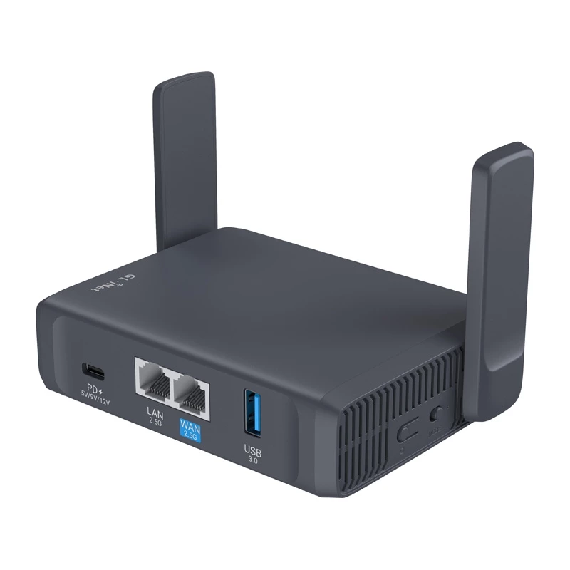 GL.iNet Slate 7 AC750 Dual-Band Gigabit WLAN-Router mit OpenWrt, USB 2.0, MicroSD-Steckplatz, VPN-Unterstützung