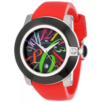 GLAM ROCK GR32040 Damen Swiss-Quarz-Chronograph-Uhr 44mm Schwarzes Silikon