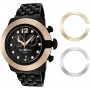 GLAM ROCK GR32183 Herren Swiss-Quarz-Armbanduhr 44mm Schwarzes Silikon