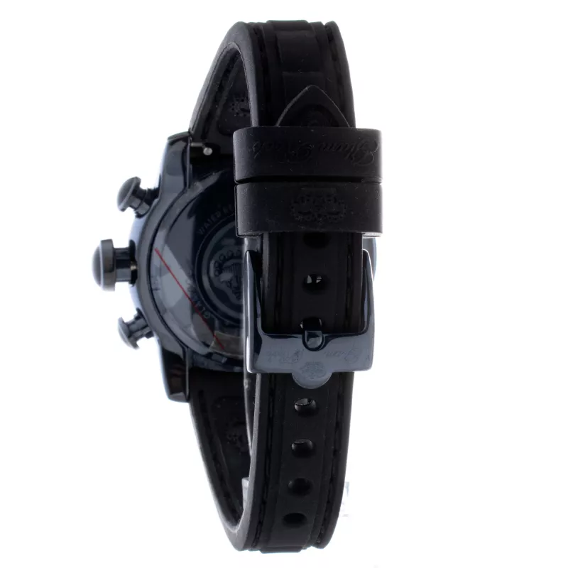 GLAM ROCK GR50112 Miami Damen Swiss Quarz Chronograph Uhr 42mm Schwarzes Silikon