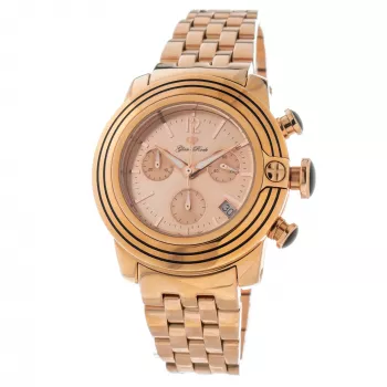 GLAM ROCK Woman GR31112 40mm Swiss Quartz Chronograph Uhr Weißes Leder