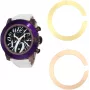 GLAM ROCK Damenuhr GR32112 (44mm) - Swiss Quartz, weiße Keramiklünette, Silikonarmband