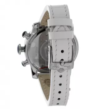 GLAM ROCK Damenuhr GR32153 44mm Swiss Quartz Weißes Perlmutt-Zifferblatt Weißes Lederarmband