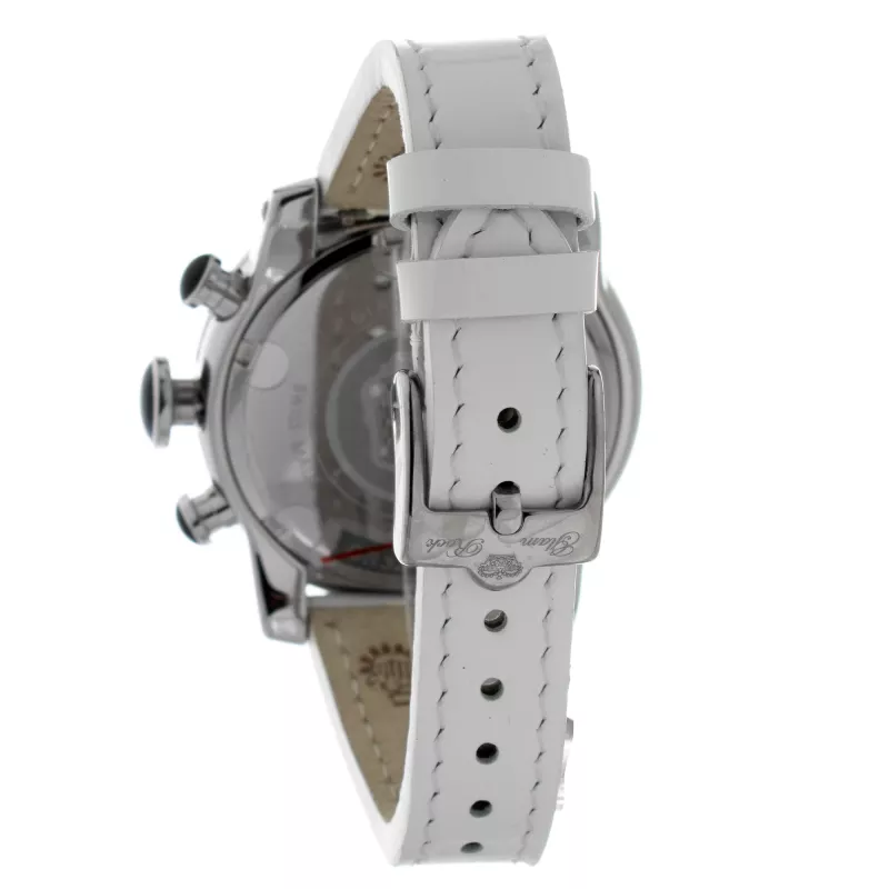 GLAM ROCK Damenuhr GR32153 44mm Swiss Quartz Weißes Perlmutt-Zifferblatt Weißes Lederarmband