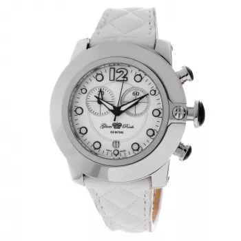 GLAM ROCK Damenuhr GR32153P 44mm Swiss Quarz Edelstahl Keramiklünette Silikonband Schwarz