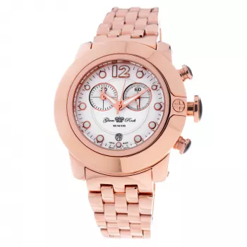 GLAM ROCK Damenuhr GR32180 44mm Swiss Quarz Chronograph Weiß Silikon