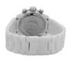 GLAM ROCK Damenuhr GR50116D (42 mm) - Swiss Quartz, weißes Perlmutt-Zifferblatt, weißes Silikonarmband