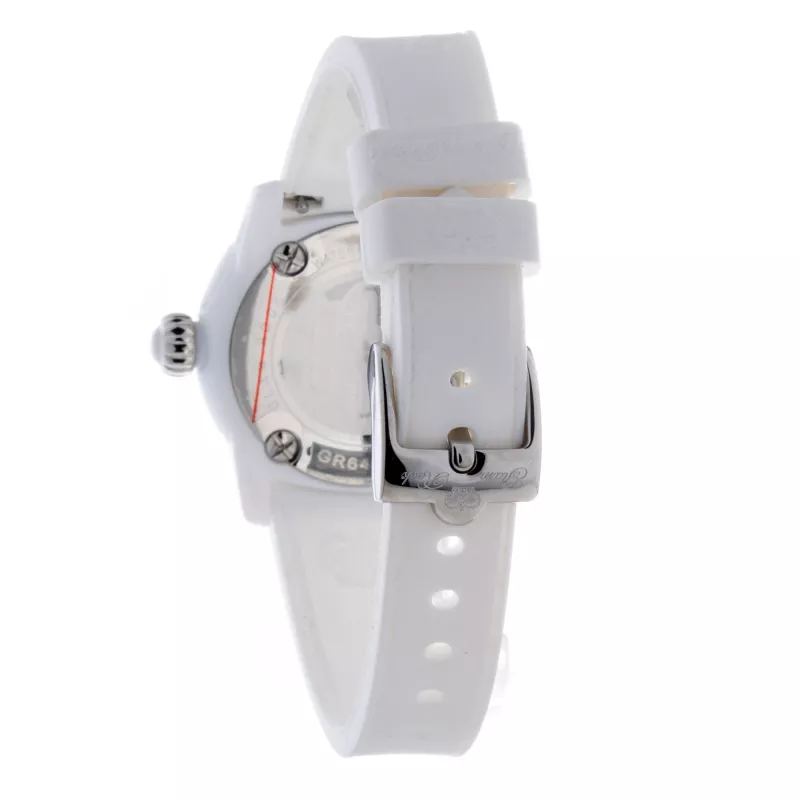 GLAM ROCK Damenuhr GR64005 (40mm) - Swiss Quartz, weiße Keramiklünette, Silikonarmband