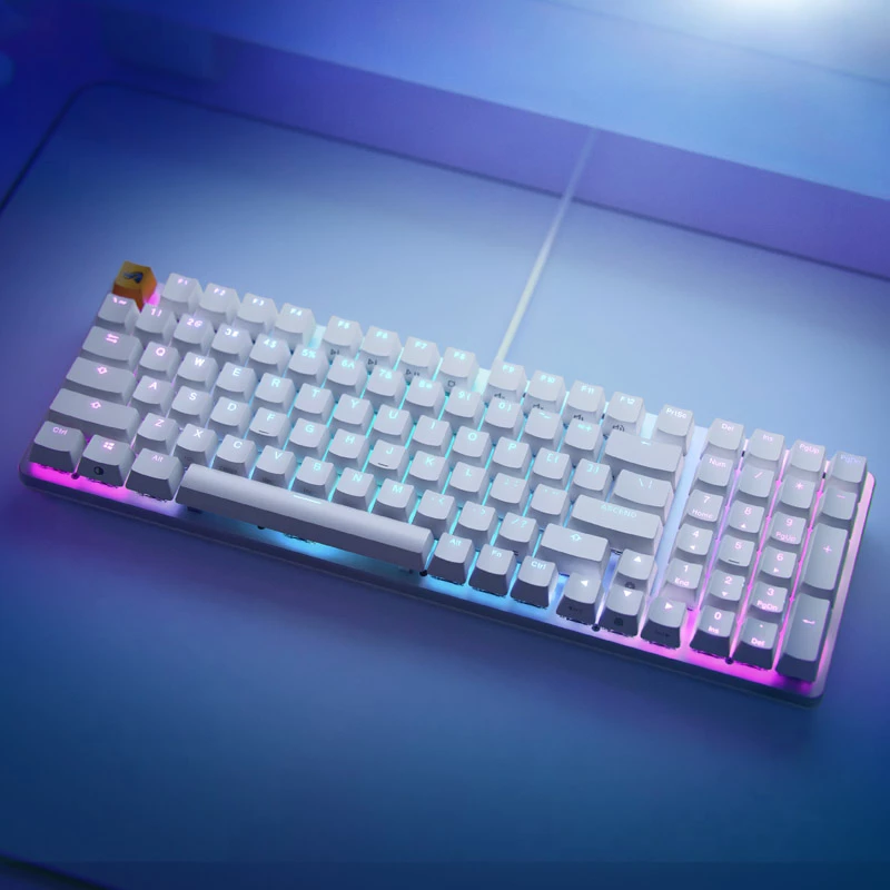 Glorious GMMK 2 Full-Size Tastatur - Fox Switches, NO-Layout, Weiß