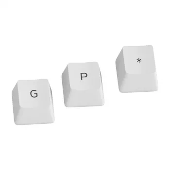 Glorious GPBT Tastenkappen - 115 PBT Tastenkappen, ISO, ES Layout, Arctic White