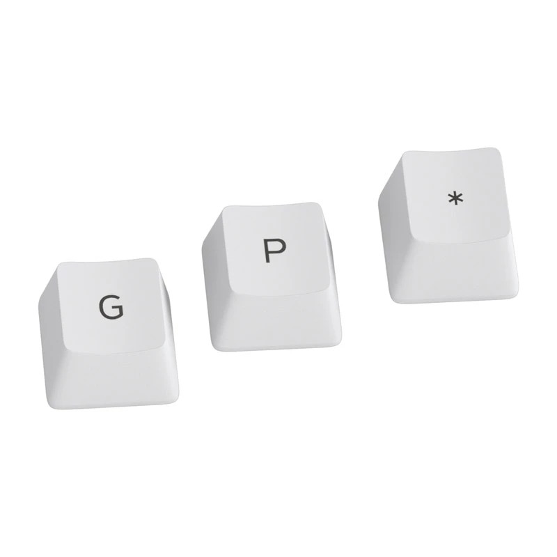 Glorious GPBT Tastenkappen - 115 PBT Tastenkappen, ISO, ES Layout, Arctic White