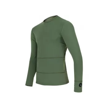Glovii GJ1CM Heizbares Baselayer-Oberteil, Rundhals, Langarm, Schwarz
