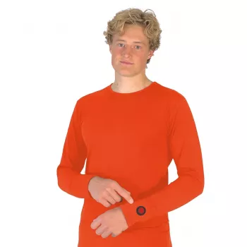 Glovii GJ1RM beheiztes Baselayer-T-Shirt, Langarm, Rundhalsausschnitt, 92% Polyester, 8% Elasthan