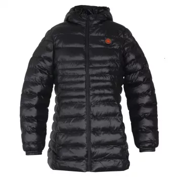Glovii GTFBL Damen beheizte Softshelljacke mit Carbonfaser-Heizung, 3 Modi, wiederaufladbarer Akku, Schwarz