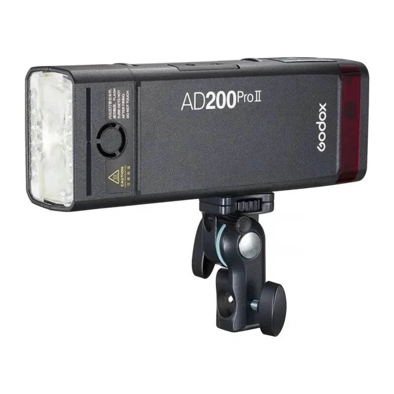 Godox AD200Pro II Taschenblitz-Kit mit Bare Bulb & Fresnel Head, 200Ws, TTL/HSS, 2,4GHz X System