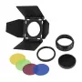 GODOX BD-10 AD300PRO Blitzkopf-Torflügel-Kit mit 4 Farbfolien, Magnetmontage, Aluminiumlegierung