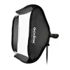 Godox SFGV8080 80x80cm Silver Grid Softbox mit Bowens Mount, 40° Grid, Innen- und Außendiffusor, Schnellaufbau