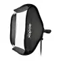 Godox SFGV8080 80x80cm Silver Grid Softbox mit Bowens Mount, 40° Grid, Innen- und Außendiffusor, Schnellaufbau