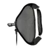Godox SFUV5050 Zusammenklappbare quadratische Softbox 50x50cm mit S-Typ-Halterung, silbernem Innenraum, abnehmbaren Diffusoren und Tragetasche