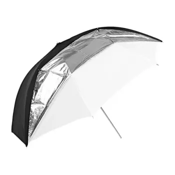 Godox UB-006-33 Dual Duty Fotografie-Schirm - 33 Zoll transluzenter Shoot-Through-Schirm aus weißem Nylon mit Metallrahmen