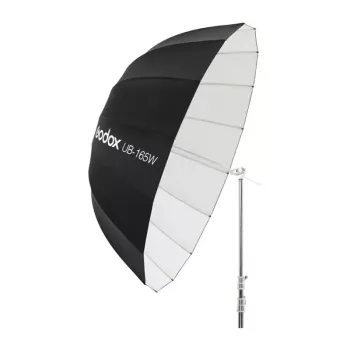 GODOX UB-165W 165cm parabolischer reflektierender Schirm mit 16 silbernen Streben und Tragetasche