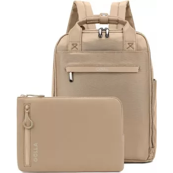 Golla Rucksack und Laptop-Hülle Set 13 Zoll Coffee 76468