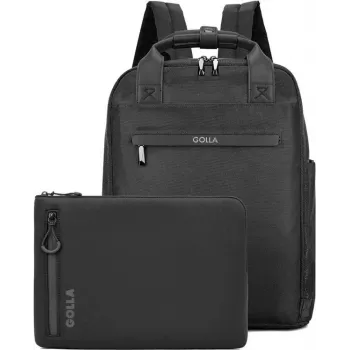 Golla Rucksack und Laptop-Hülle Set 13 Zoll, Schwarz (76462)