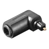 Goobay 11925 Toslink Digital Audio Adapter 90° Angled Optical Audio Adapter Female to Male Black