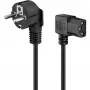 Goobay 51320 Netzkabel, Schuko-Stecker (gewinkelt) auf IEC C13 Buchse, Schwarz, 5 m