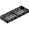 Goobay BH AA 10xL Passiver Batteriehalter für 10 AA-Batterien, Reihenschaltung, 15V Ausgang, Schwarz 11986