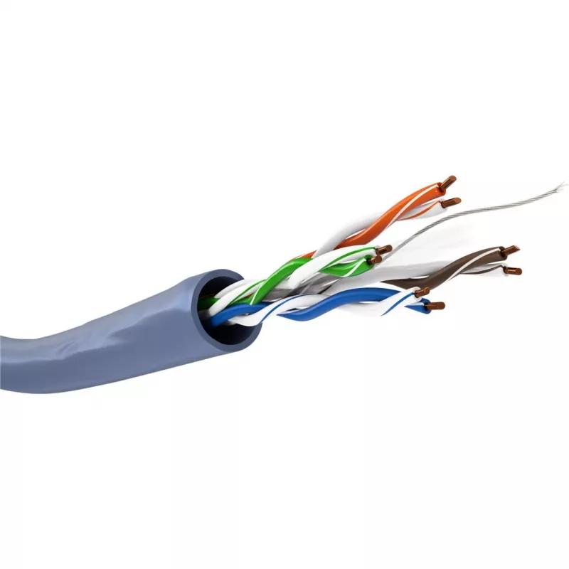 Goobay Cat 6a U/UTP Netzwerkkabel, 305 m, Kupfermassiv, AWG 23, LSZH, Blau (96097)