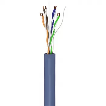 Goobay Cat 6a U/UTP Netzwerkkabel, 305 m, Kupfermassiv, AWG 23, LSZH, Blau (96097)