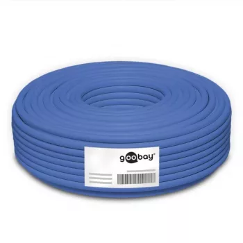 Goobay CAT 6a U/UTP Netzwerkkabel 50 m Blau - Massivkupfer, AWG 23/1, LSZH (96092)