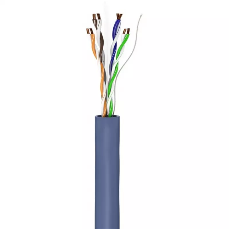 Goobay CAT 6a U/UTP Netzwerkkabel 50 m Blau - Massivkupfer, AWG 23/1, LSZH (96092)