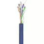 Goobay CAT 6a U/UTP Netzwerkkabel 50 m Blau - Massivkupfer, AWG 23/1, LSZH (96092)