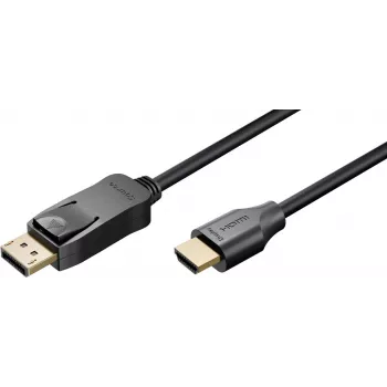 Goobay DisplayPort auf HDMI Kabel 1,8 m 4K UHD Schwarz 80527