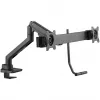 GOOBAY Dual Monitor Desk Mount Office (Schwarz)