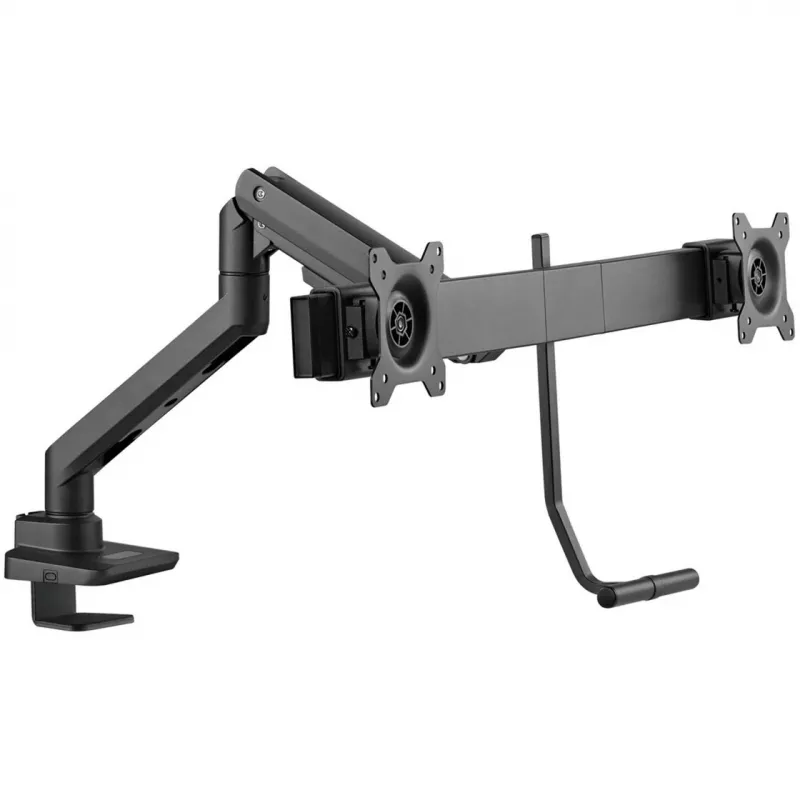 GOOBAY Dual Monitor Desk Mount Office (Schwarz)