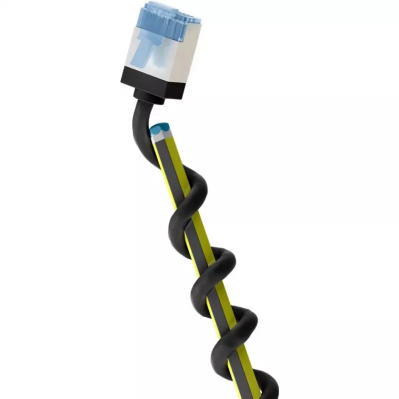 GOOBAY Ultra-flexibles Cat.6a Slim Patchkabel, U/FTP (Schwarz, 2m, extrakurze Stecker) 74319