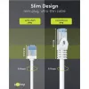 GOOBAY Ultra-Flexibles Cat.6a Slim Patchkabel U/FTP, Weiß, 5 m, extra kurze Stecker