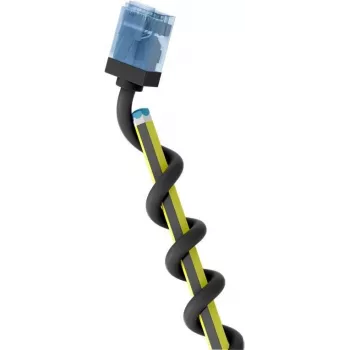Goobay Ultraflexibles CAT 6A Patchkabel Slim U/UTP Schwarz - Extra kurze Stecker, 0,25 m, 10 Gbps 74238