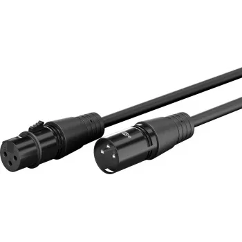Goobay XLR Audiokabel 10 m, Stecker auf Buchse, Schwarz 80042